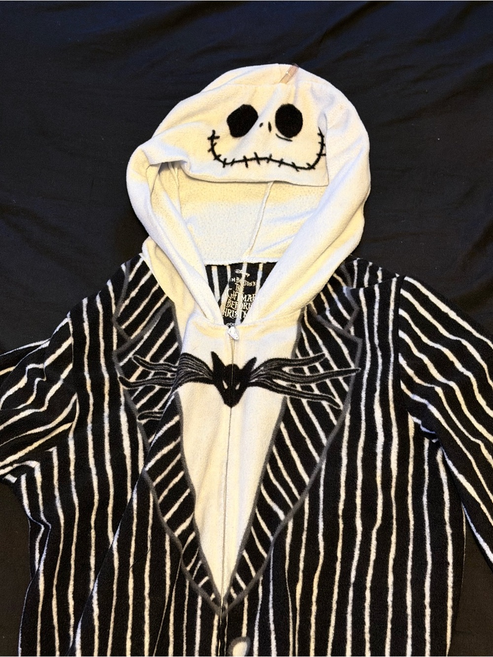 Kids Jack Skellington Black & White Hooded Costume